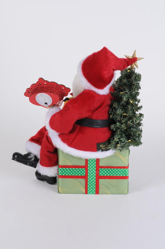 Lighted Mery Christmas Santa traditional theme full of Christmas memories, and Merry Christmas sign by A Coastal Christmas