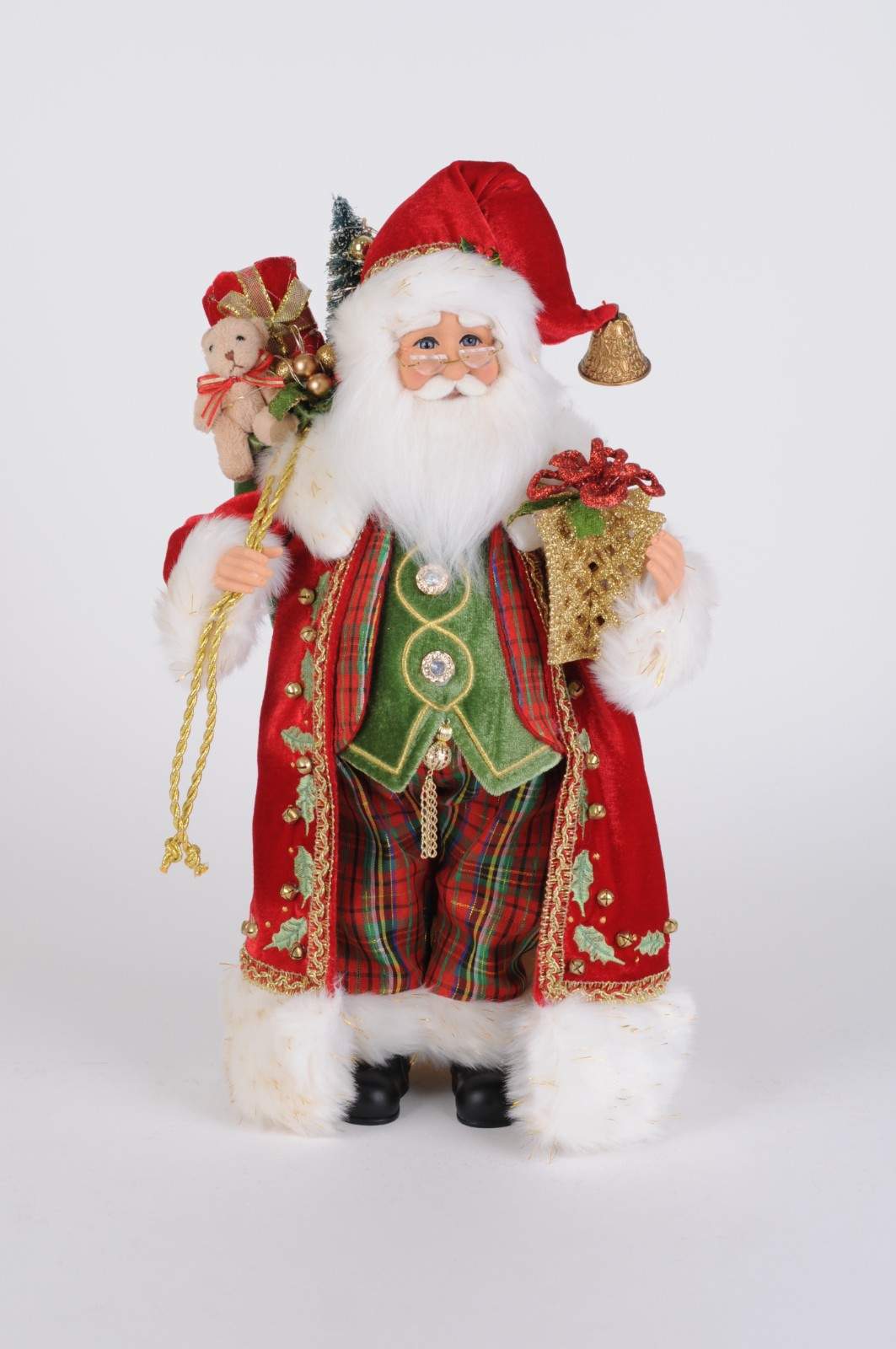 Lighted Traditional Tartan Santa