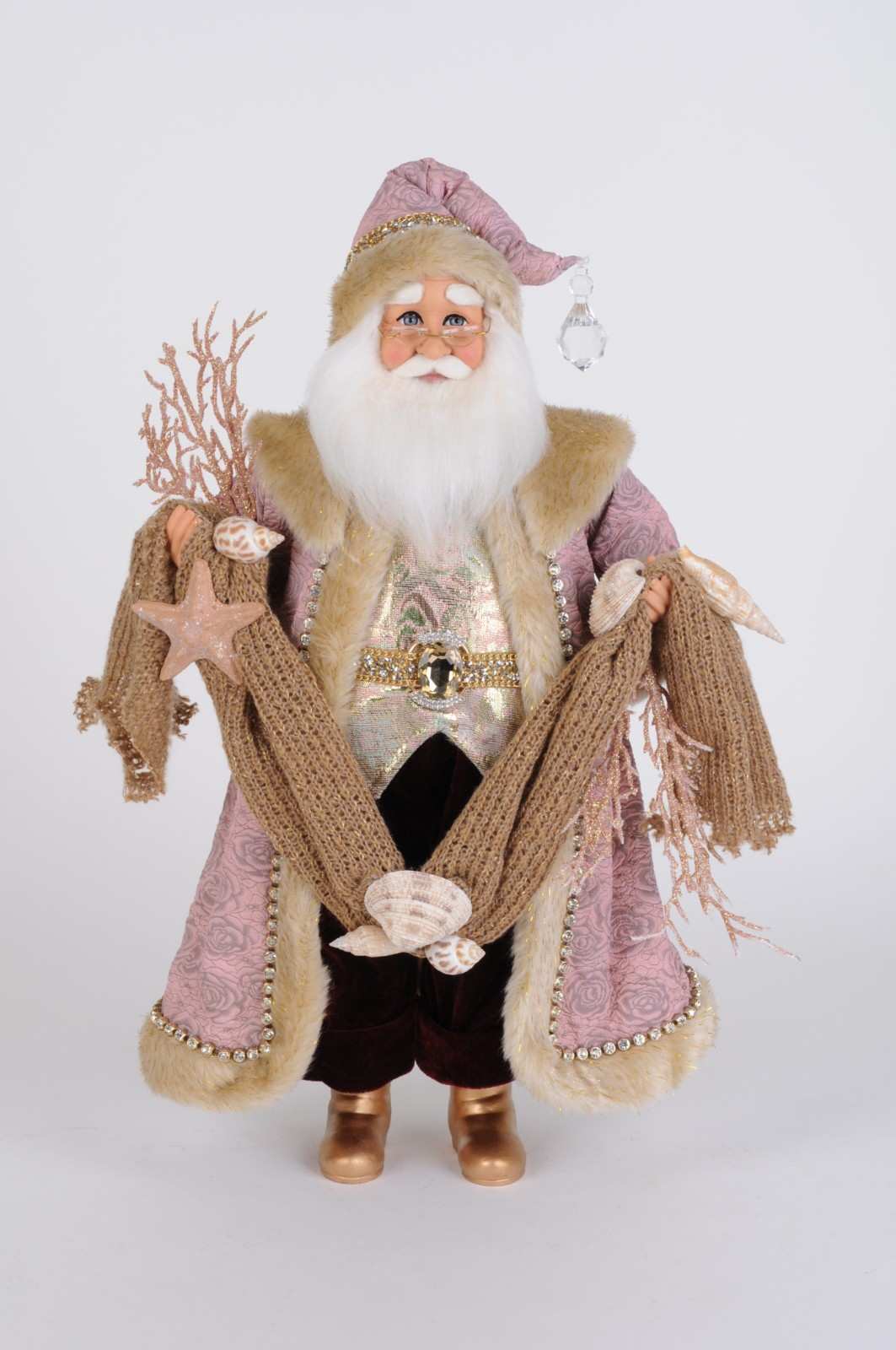 Rose Gold Coastal Santa