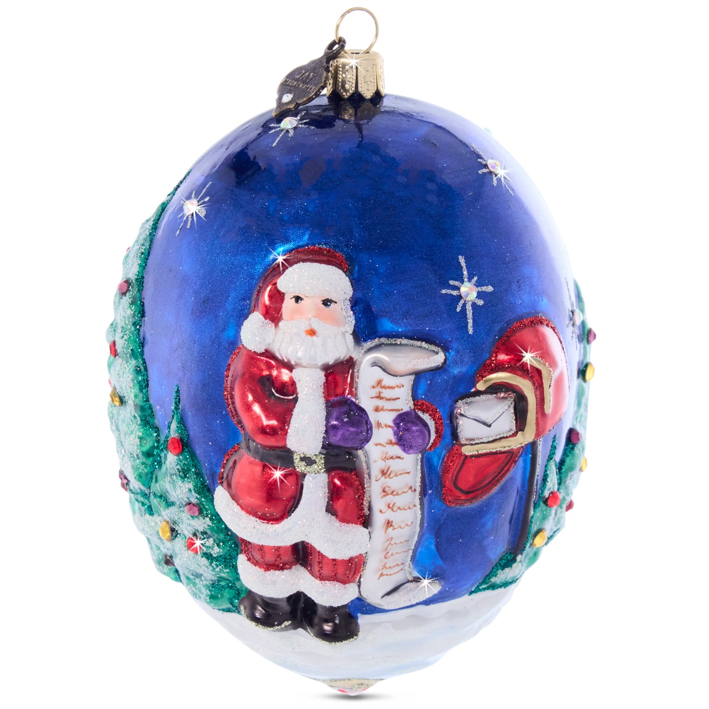 Christmas Delivery Glass Ornament