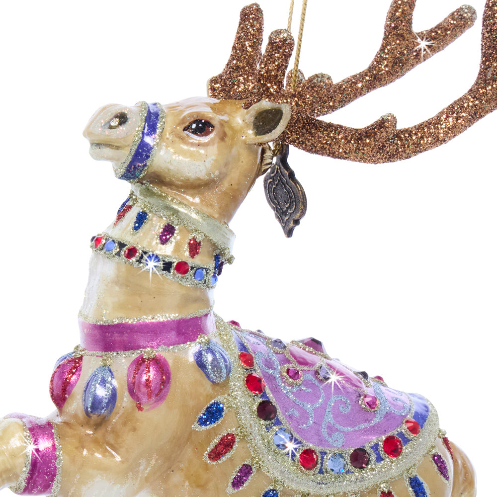 Prancer Glass Ornament