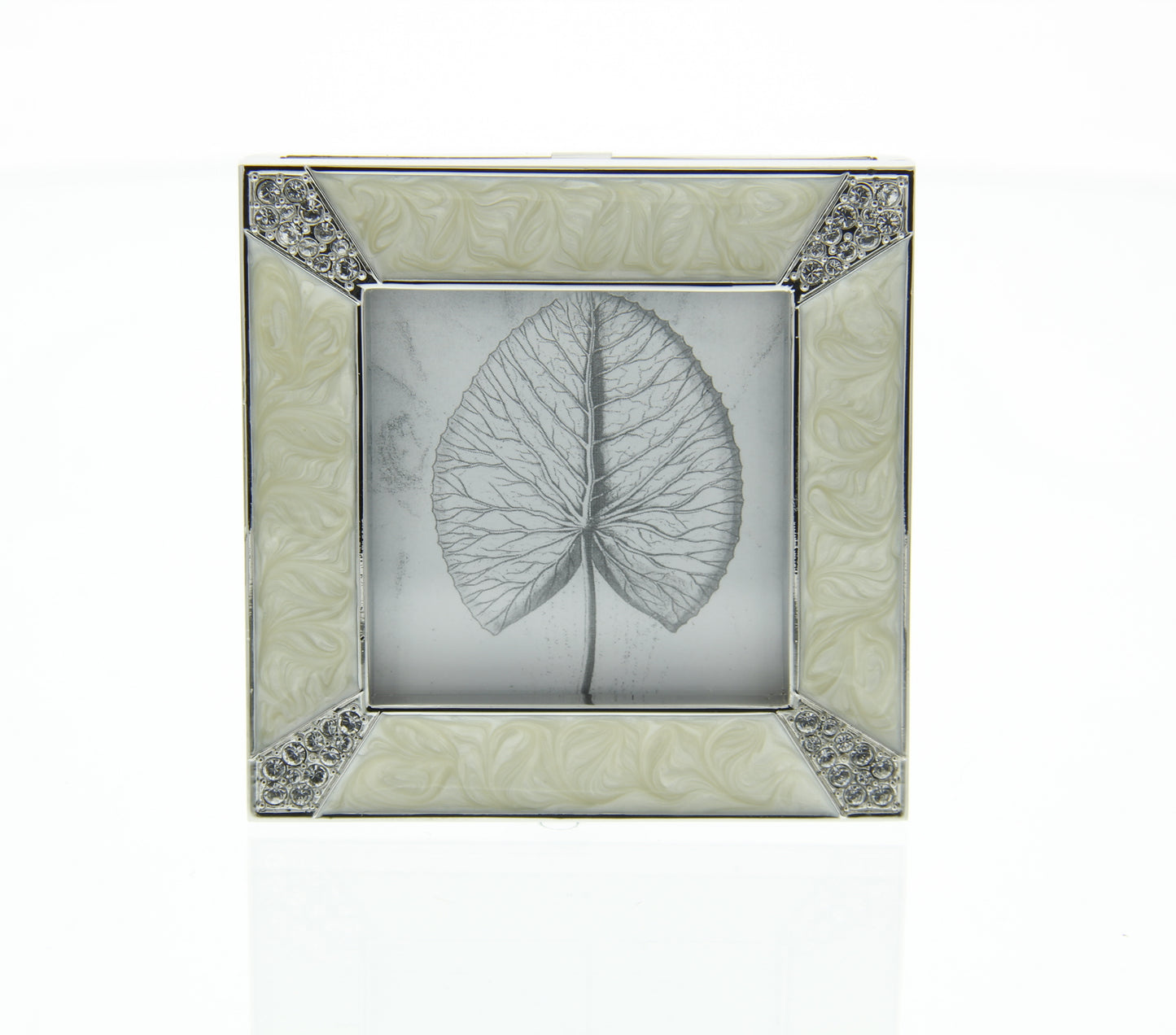 Leland Pave Corner 2" Frame - Crystal Pearl