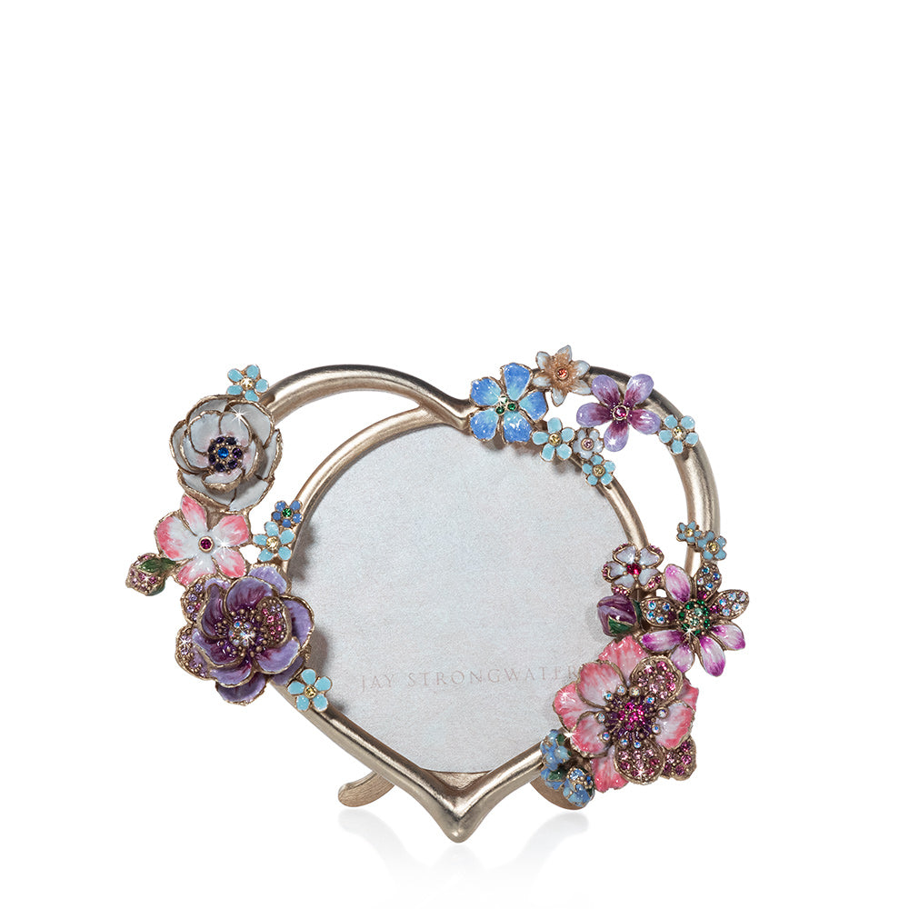 Prem 4" Round Heart Bouquet Frame - Flora