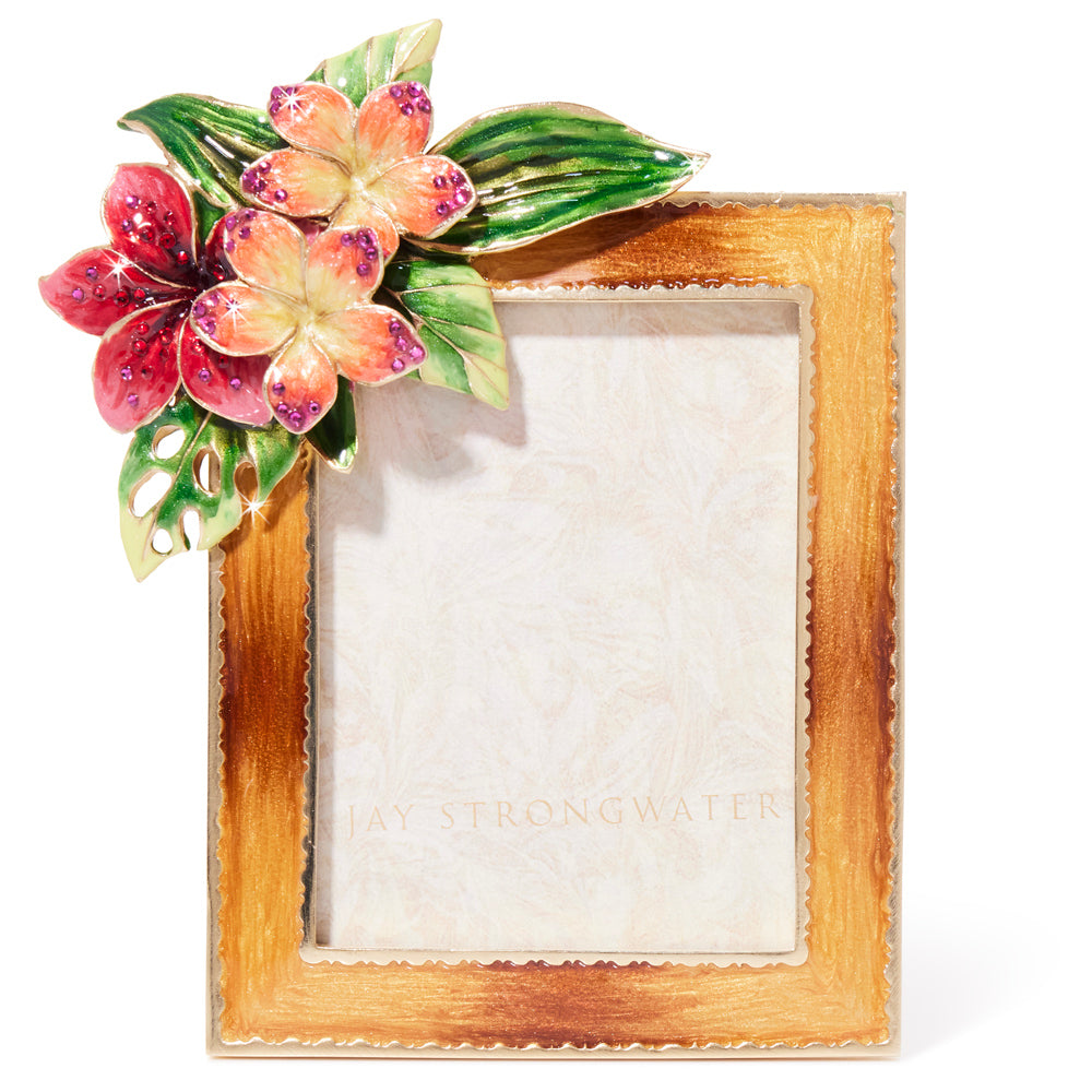 Jay Strongwater Decorative photo frame with floral design by A coastal Christmas