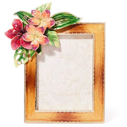 Jay Strongwater Decorative photo frame with floral design by A coastal Christmas