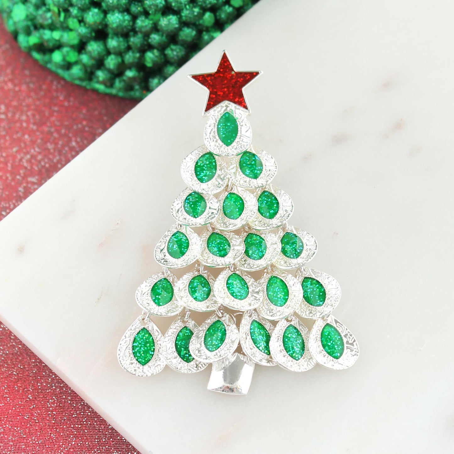 enamel Dangle Christmas Tree Pendant