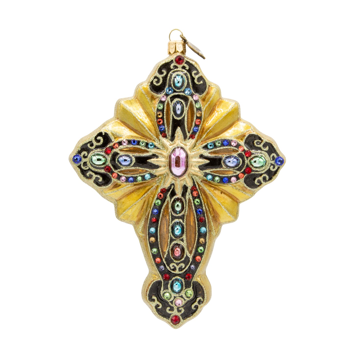 Cross Glass Ornament