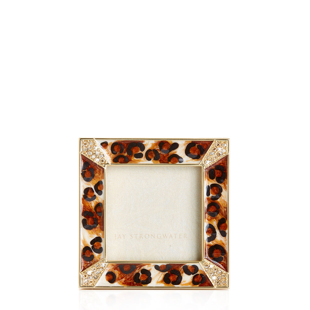 Leland Pave Corner 2" Frame - Amber Leopard