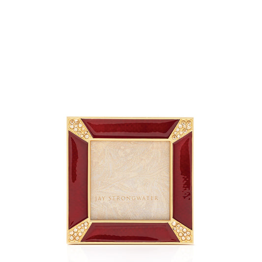 Leland Pave Corner 2" Frame - Ruby