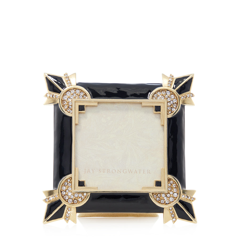 Dorothy Art Deco 3"x3" Frame - Black Onyx