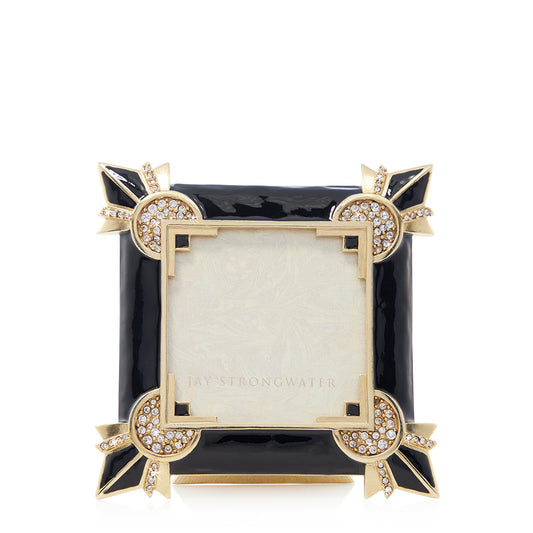 Dorothy Art Deco 3"x3" Frame - Black Onyx