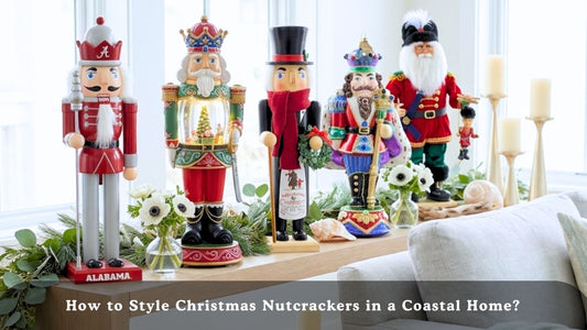 Style Christmas Nutcrackers in Coastal Home - A Coastal Christmas