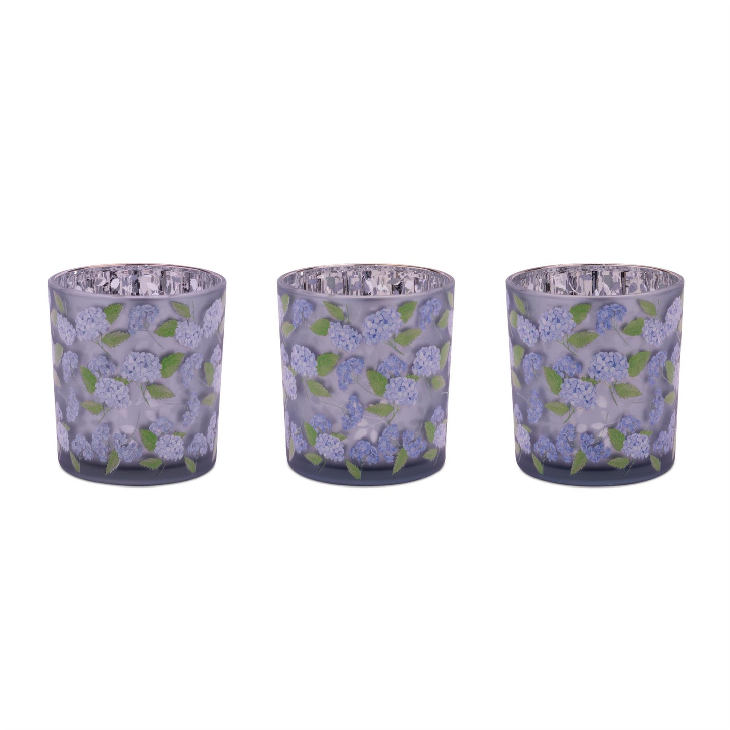 Frosted Hydrangea Print Votive Holder (Set of 3)