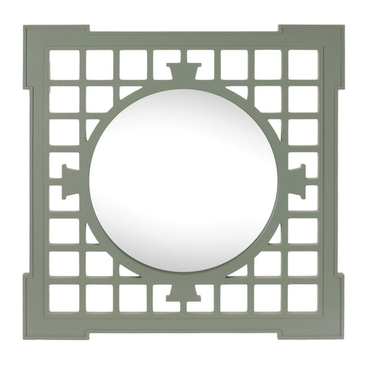 Geometric Lattice Frame Wall Mirror 23.5"SQ