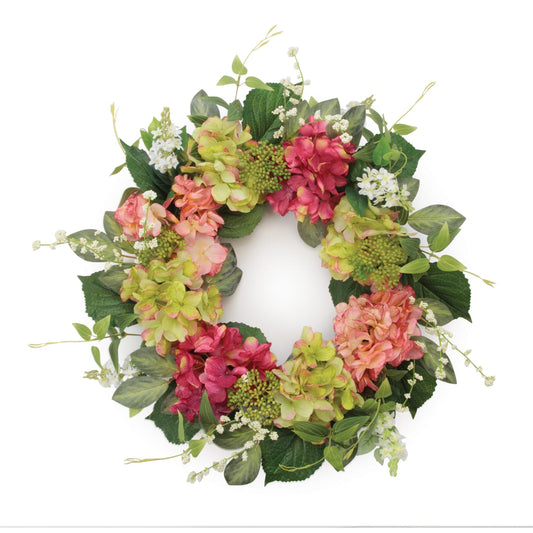 Hydrangea Floral Wreath  22"D