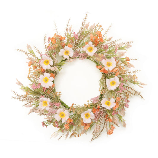 Mixed Spring Garden Floral Wreath  24"D