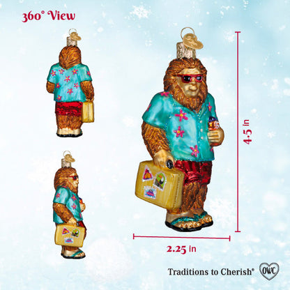 Sasquatch Gone Tropics Ornament