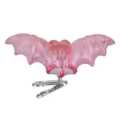 Shimmering Pink Bat Ornament