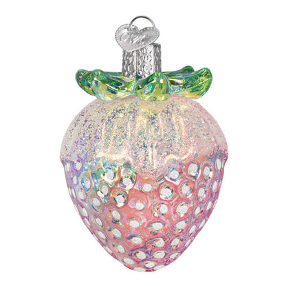 Shimmering  Strawberry Ornament