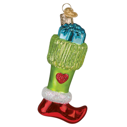 Green Mischief Stocking Ornament