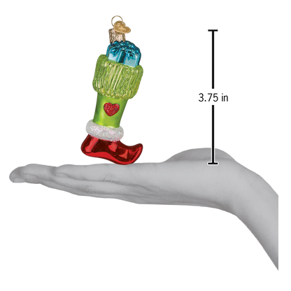 Green Mischief Stocking Ornament