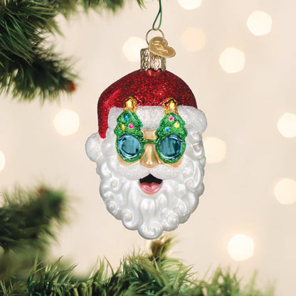 Christmas Tree Shades Santa Ornament