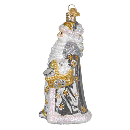 Sterling Santa Ornament