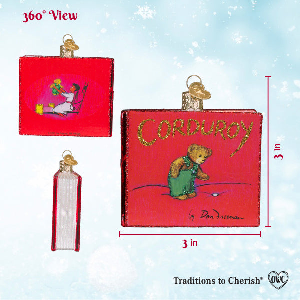 Corduroy Book Ornament