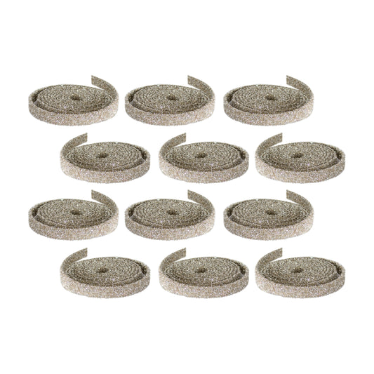 Champagne Glitter Rope Ribbon (Set of 12 Rolls)