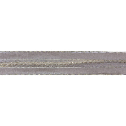 Grey Glittered Ribbon 2.5" x 10 yds.
