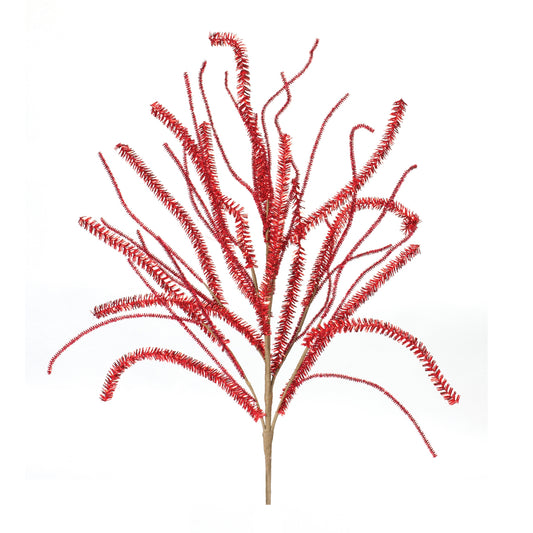 Glittered Pine Tinsel Branch (Set of 2)