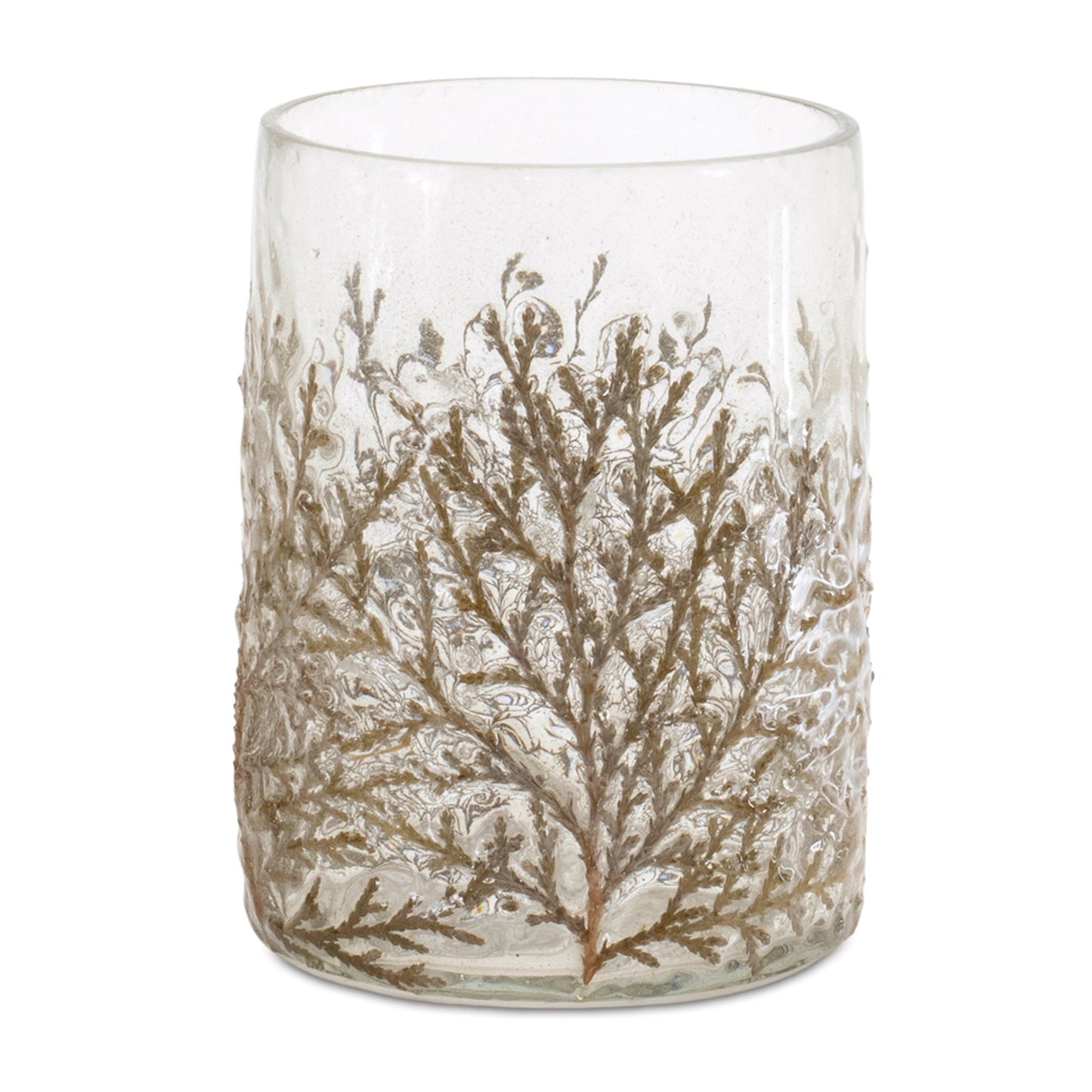 Dried Cedar Glass Candle Holder (Set of 3)
