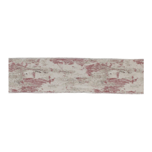 Pink and Silver Shimmer Wired Ribbon (Set of 2)