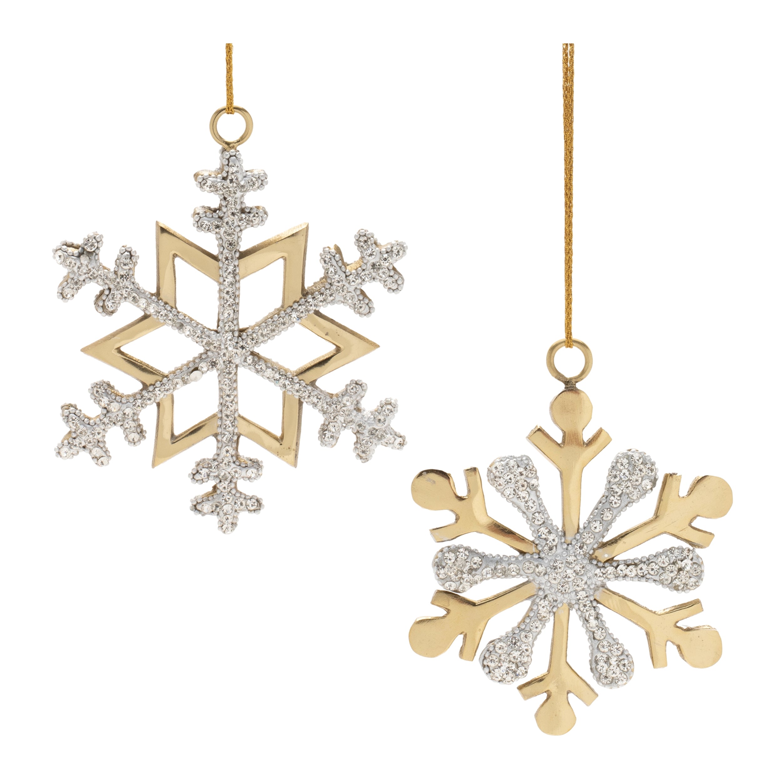 Melrose Jeweled Metal Snowflake Ornament