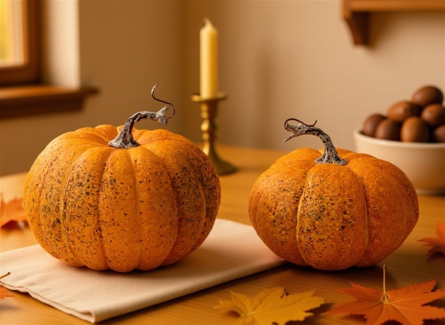 Foam Pumpkin Decor (Set of 2)
