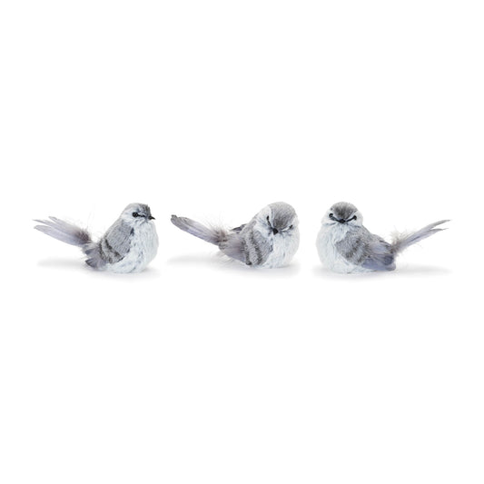 Feathered Bird Shelf Sitter (Set of 12)