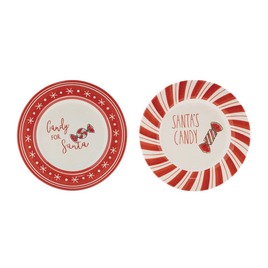 Ceramic Santa Candy Plate (Set of 4)
