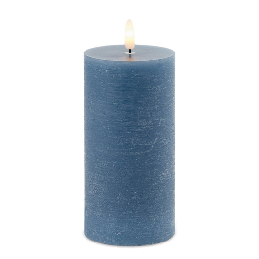 FIA Wick Blue Pillar Candle (Set of 2) 6"H
