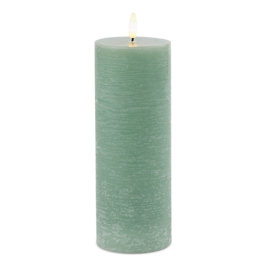 FIA Wick Green Pillar Candle (Set of 2) 8"H
