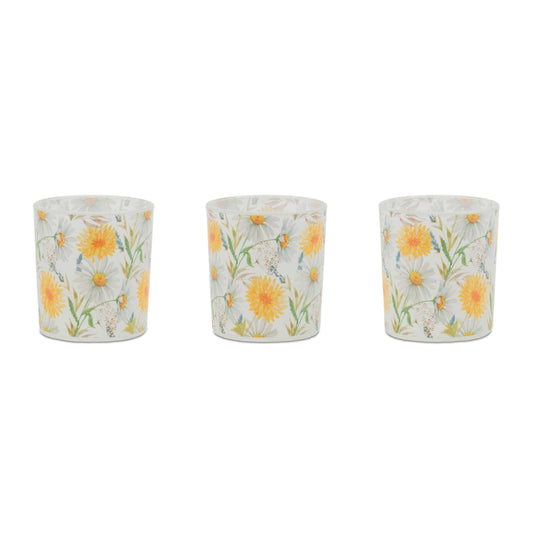Floral Print Votive Candle Holder (Set of 3)