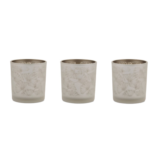 Frosted Glass Votive Holders (Set of 3)
