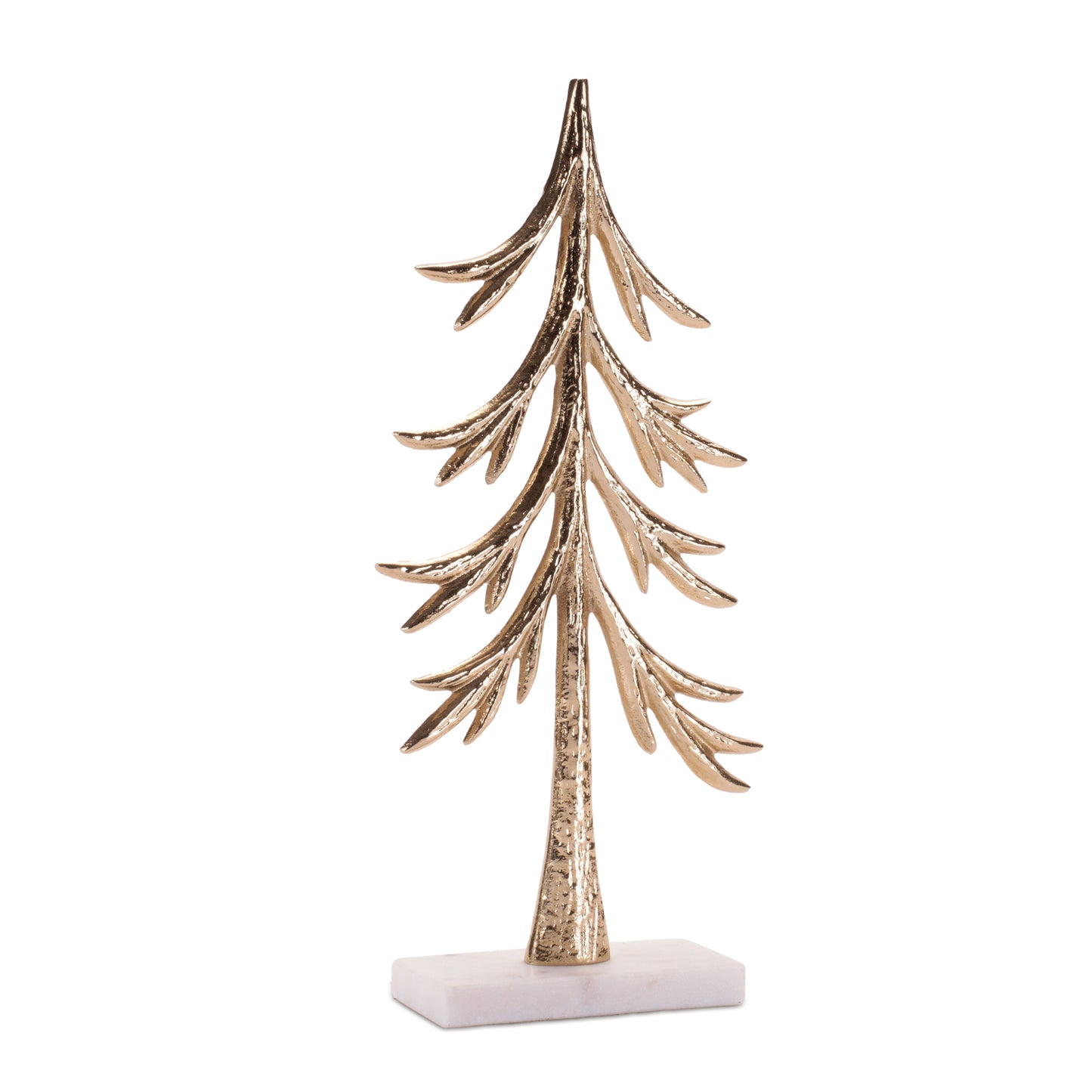 Modern Metal Trees on Marble Base (Set of 2)