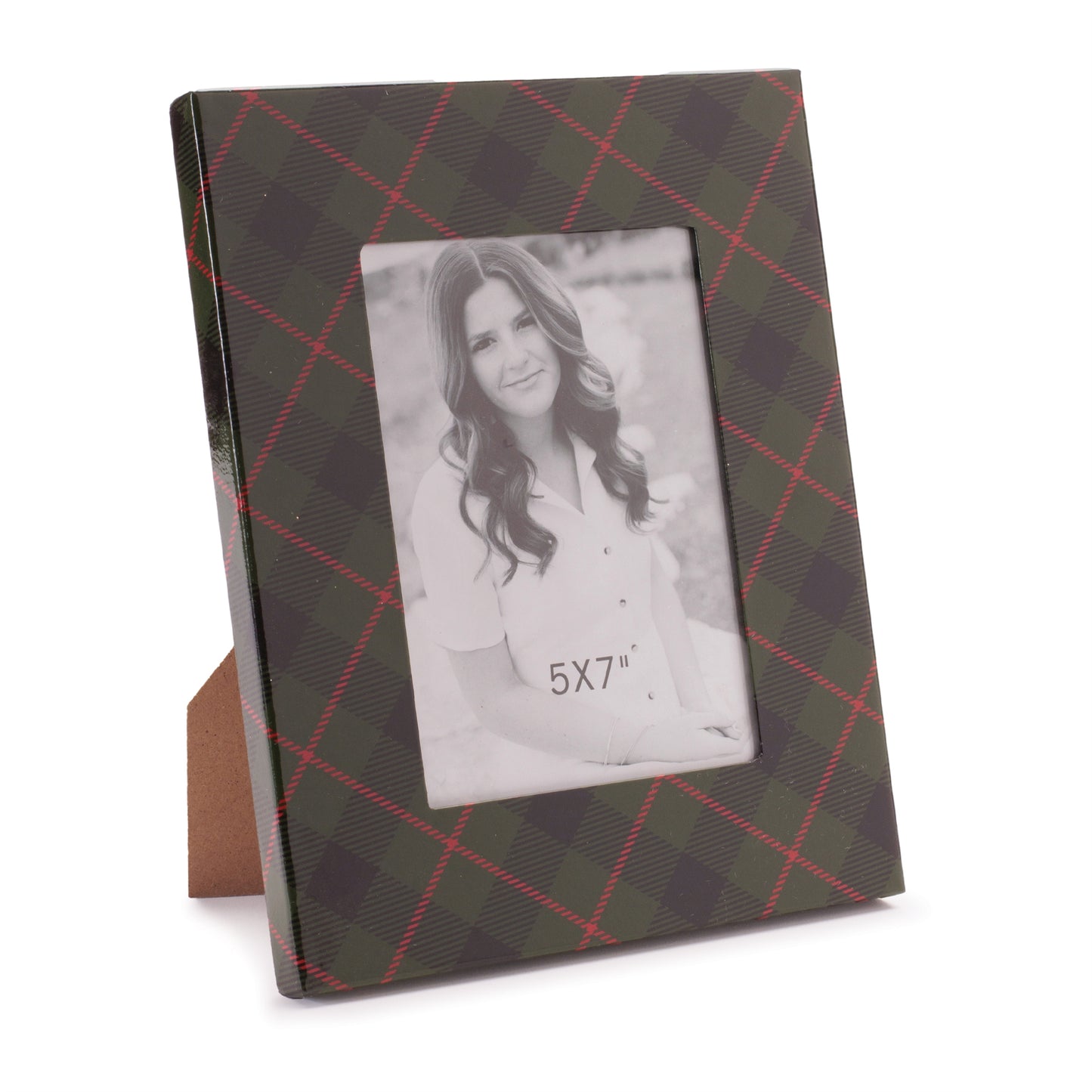 Green and Red Plaid 5x7 Photo Frame