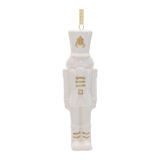 Porcelain Nutcracker Ornament with Gold Accents (Set of 12)
