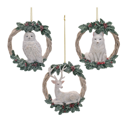 Animal Wreath Ornament (Set of 12)