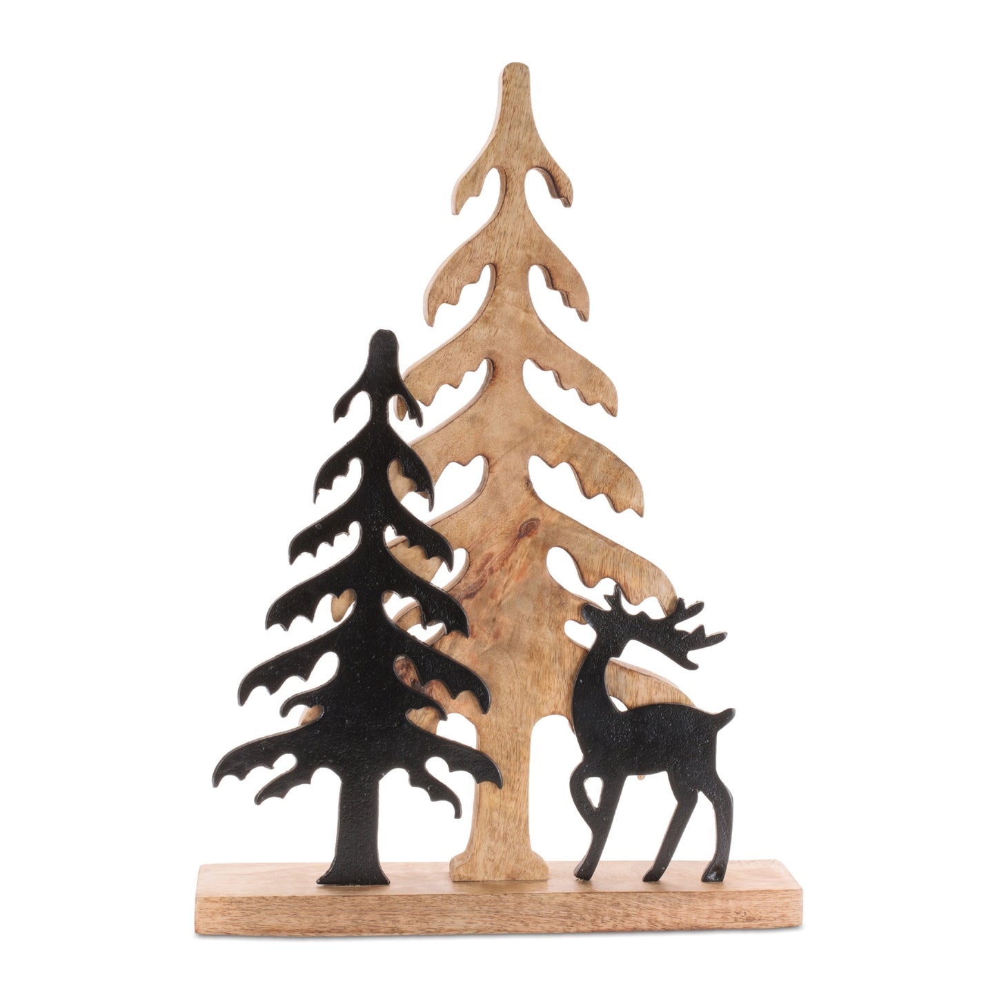 Woodland Deer and Pine Tree Silhouette Décor