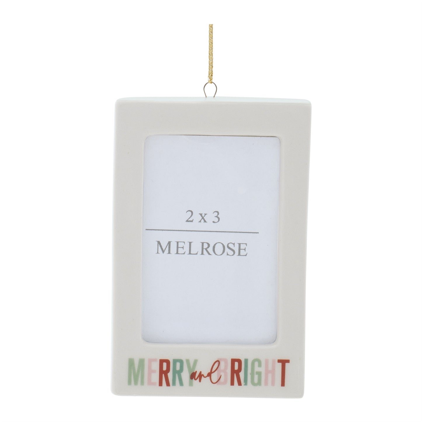 Merry & Bright Photo Frame Ornament  (Set of 6 )