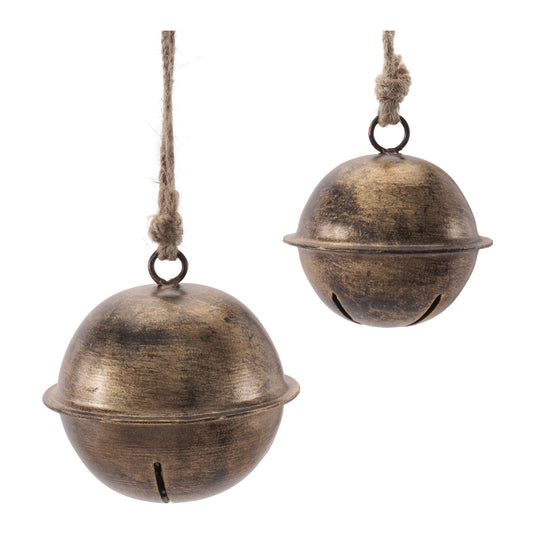 Iron and Jute Bell Ornament (Set of 8)
