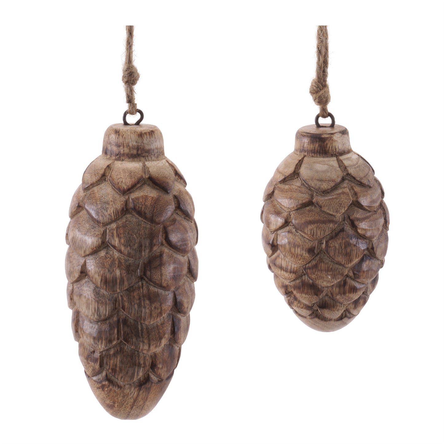 Wooden Pine Cone Ornament  (Set of 24)