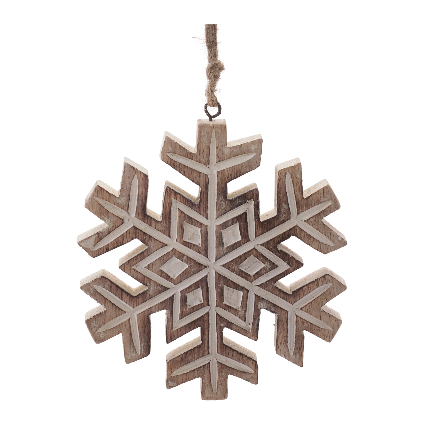 Wooden Snowflake Ornament  (Set of 6)
